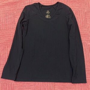 Organic cotton & bamboo ladies size small Blue Sky stretchy black top